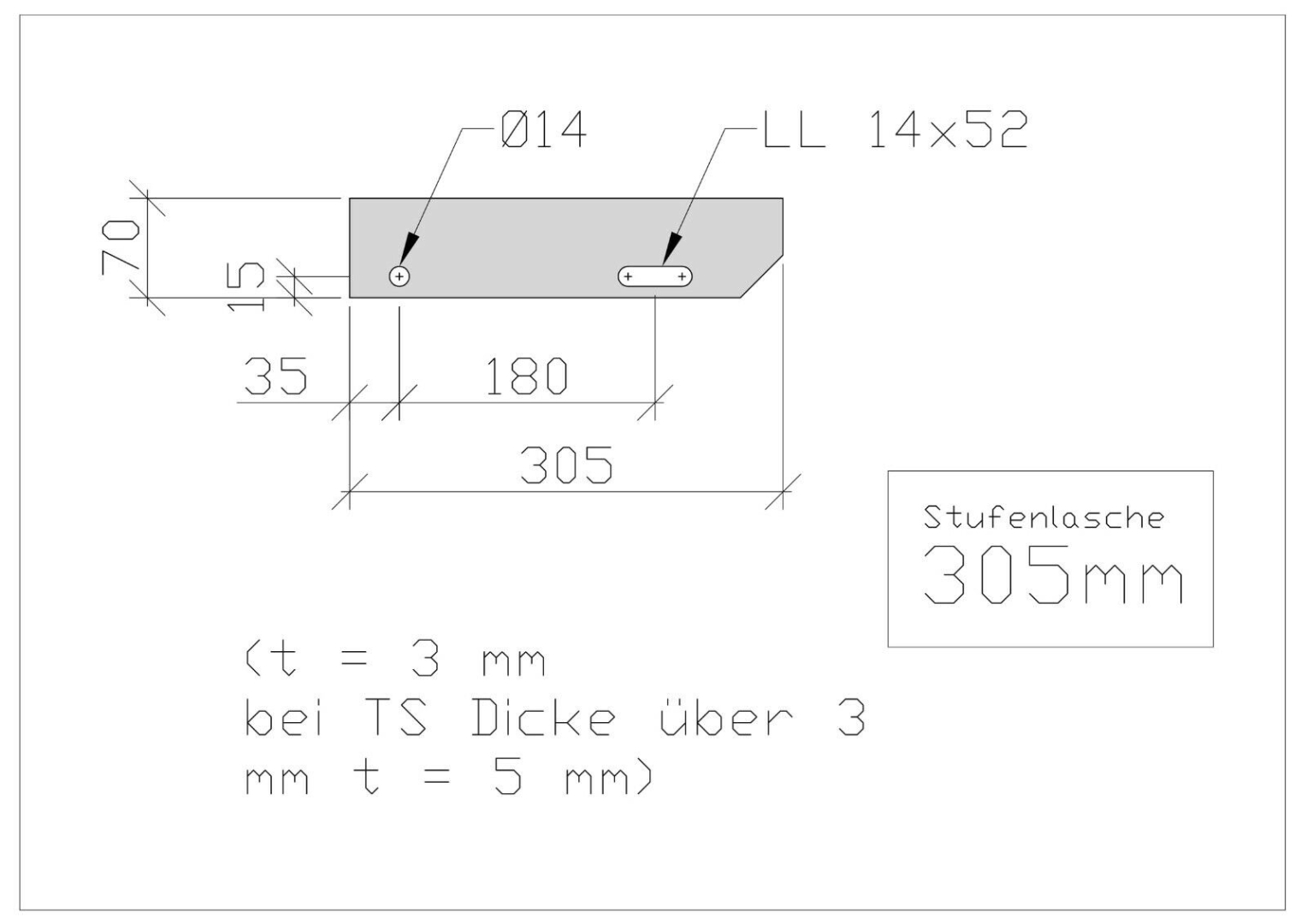 Gitterroststufe verzinkt 1200 x 305 mm, 120 x 30,5 cm, Maschenweite 30x10mm